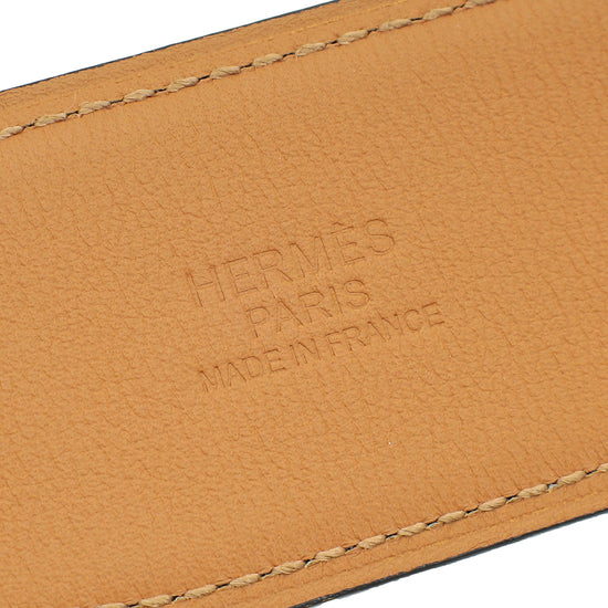 Hermes Noir Buckle Box Belt