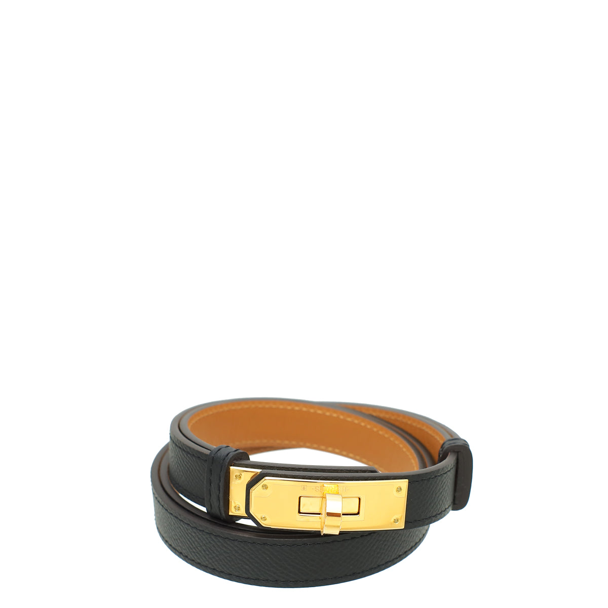 Hermes Noir Kelly 18 Adjustable Belt-Hermes-THE CLOSET
