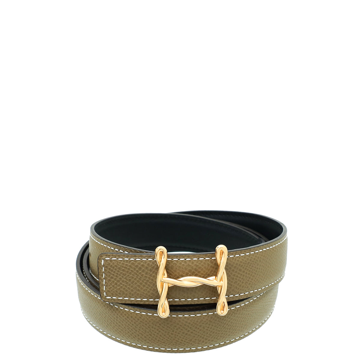 Hermes Bicolor Reversible Strap H Torsade 24mm Belt Buckle-Hermes-THE CLOSET