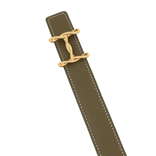 Hermes Bicolor Reversible Strap H Torsade 24mm Belt Buckle