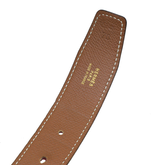 Hermes Bicolor H Buckle Reversible Belt