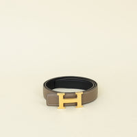 Hermes Bicolor H Buckle Reversible Belt