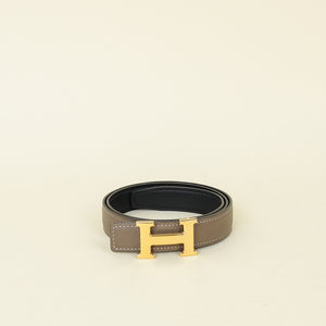 Hermes Bicolor H Buckle Reversible Belt