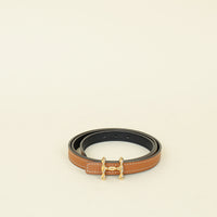 Hermes Bicolor Reversible w/ H Torsade Buckle Belt