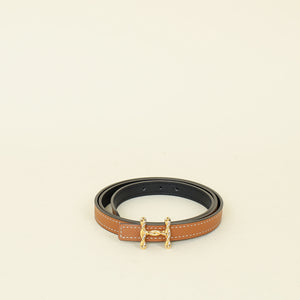 Hermes Bicolor Reversible w/ H Torsade Buckle Belt