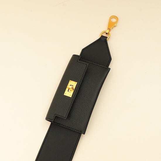 Hermes Noir Kelly Pocket Swift 50mm Bag Strap-Hermes-THE CLOSET
