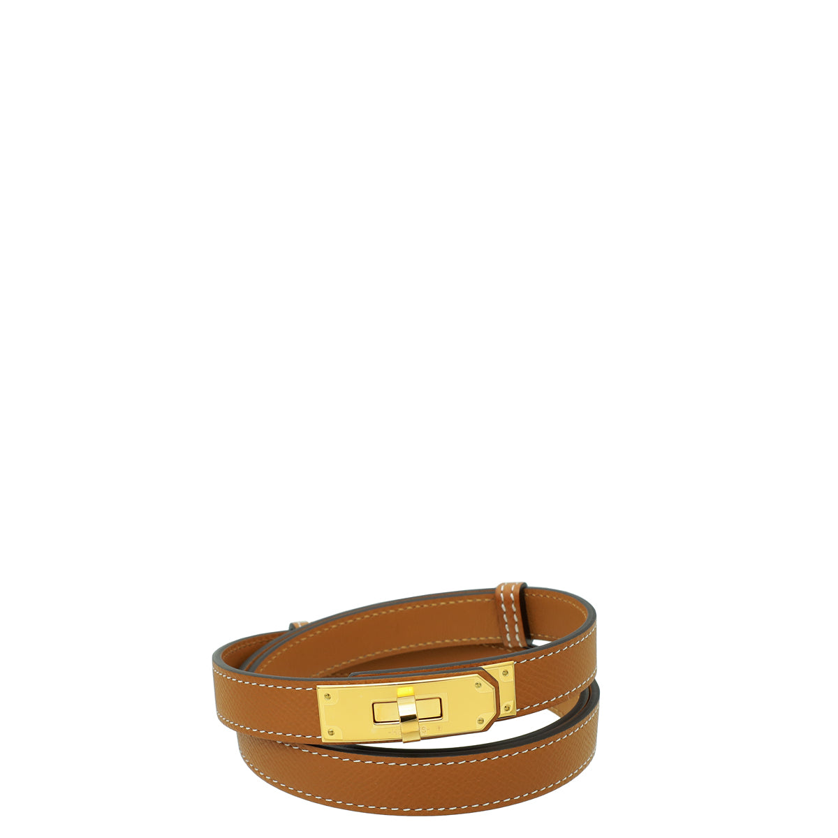 Hermes Gold Kelly 18mm Belt