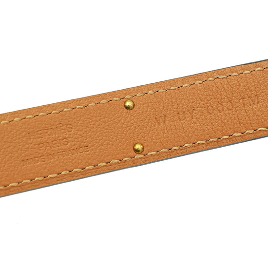 Hermes Gold Kelly 18mm Belt