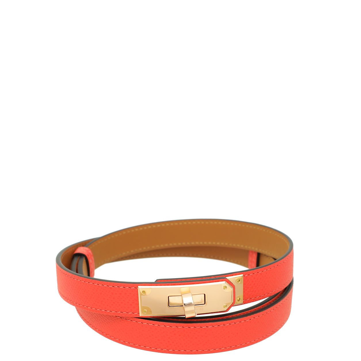 Hermes Orange Field Kelly 18 Belt-Hermes-THE CLOSET