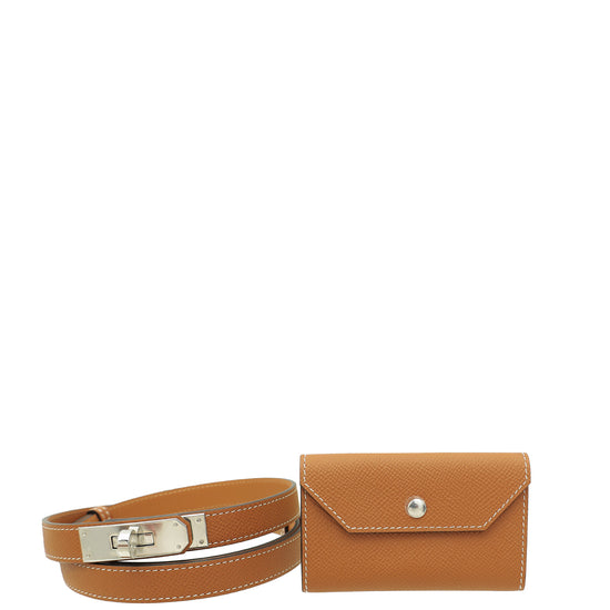 Hermes Gold Kelly Pocket Belt