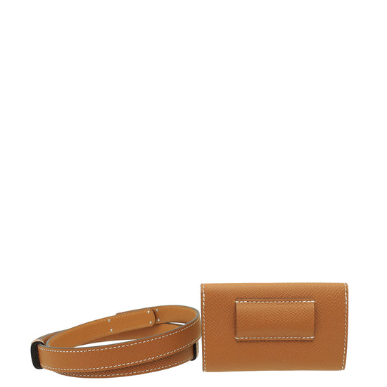 Hermes Gold Kelly Pocket Belt