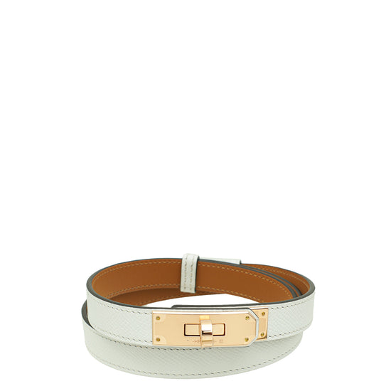 Hermes Blanc Kelly 18 Belt