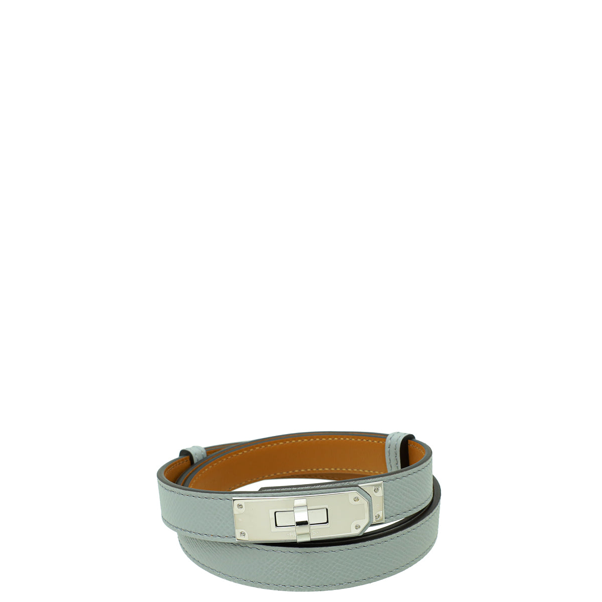 Hermes Bleu Glacier Kelly 18mm Belt