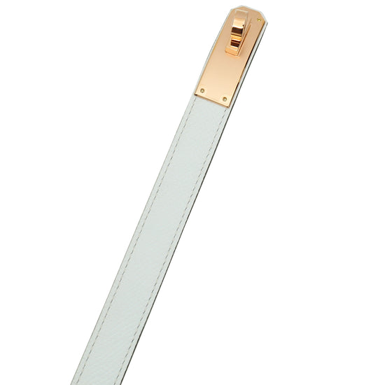 HERMES Blanc Kelly 18 Belt