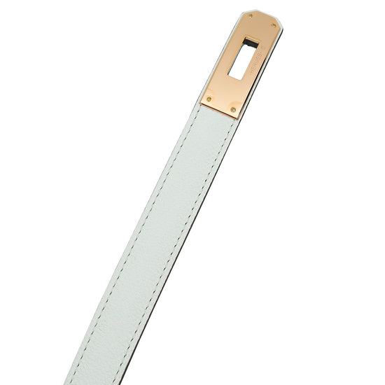 HERMES Blanc Kelly 18 Belt