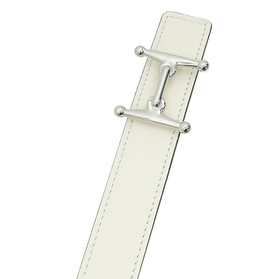 Hermes Bicolor Mors H Belt Buckle & Reversible 24mm Belt