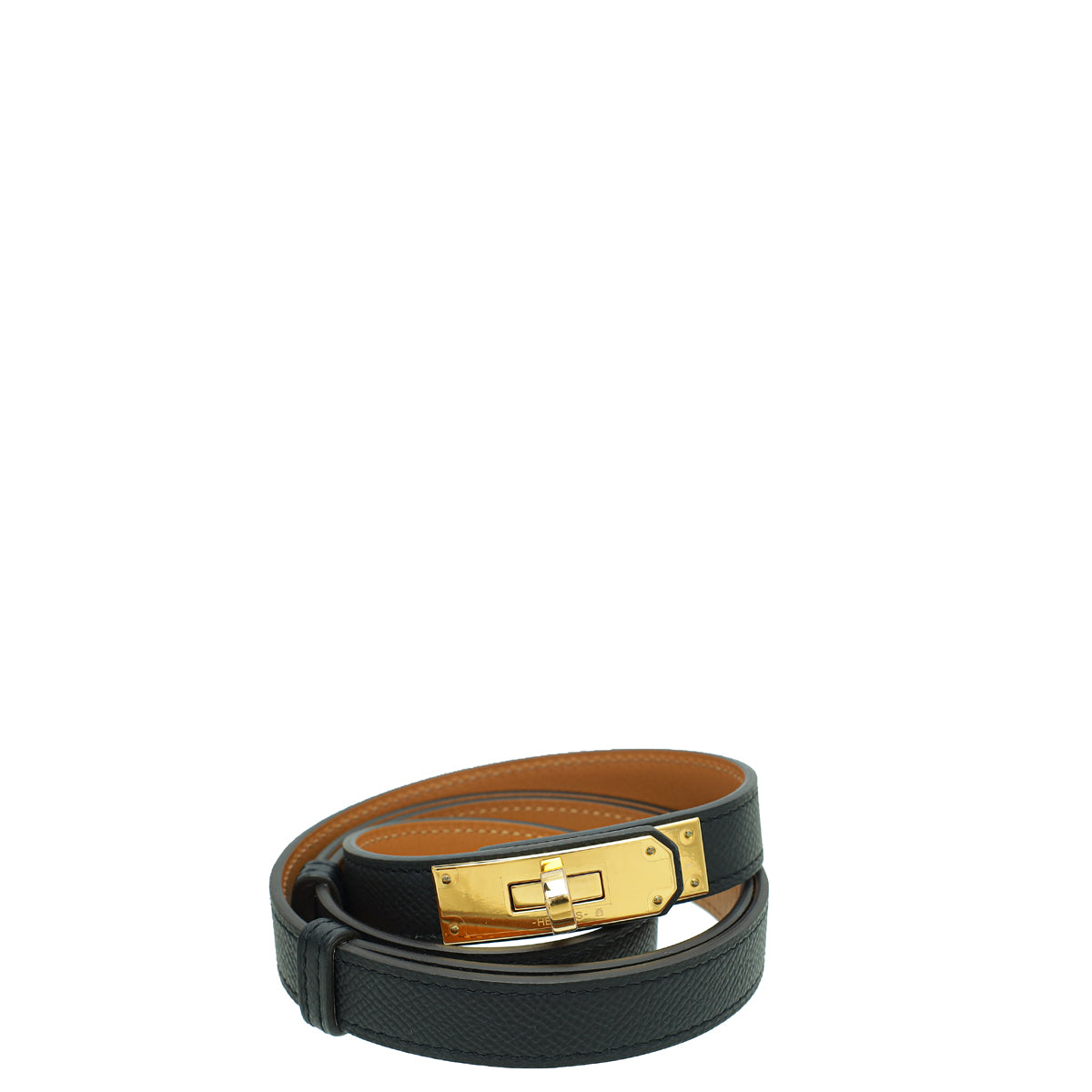 Hermes Noir Kelly 18 Adjustable Belt-Hermes-THE CLOSET