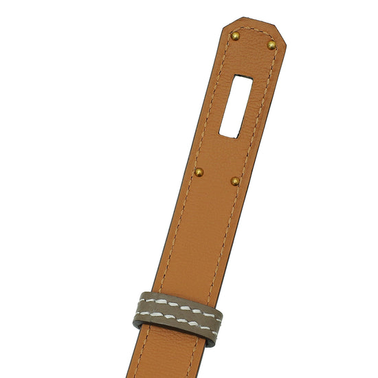 Hermes Etoupe Kelly 18 Belt
