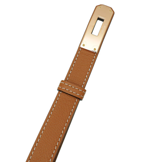 Load image into Gallery viewer, Hermes Gold Kelly 18 Belt
