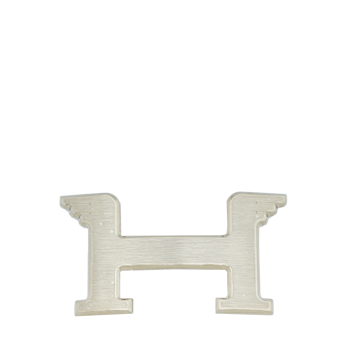 Hermes H Brushed Palladium Plated 32mm Belt Buckle