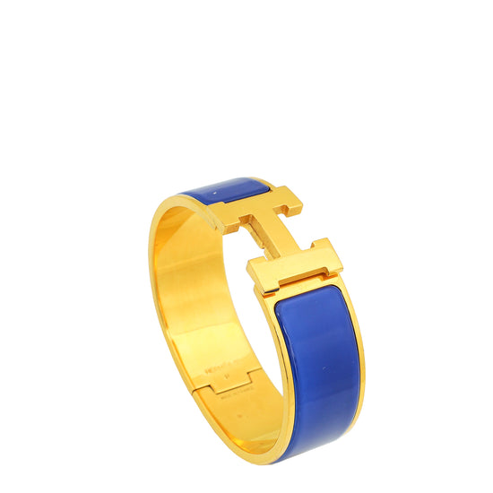 Hermes Saphire Blue Clic Clac H Bracelet