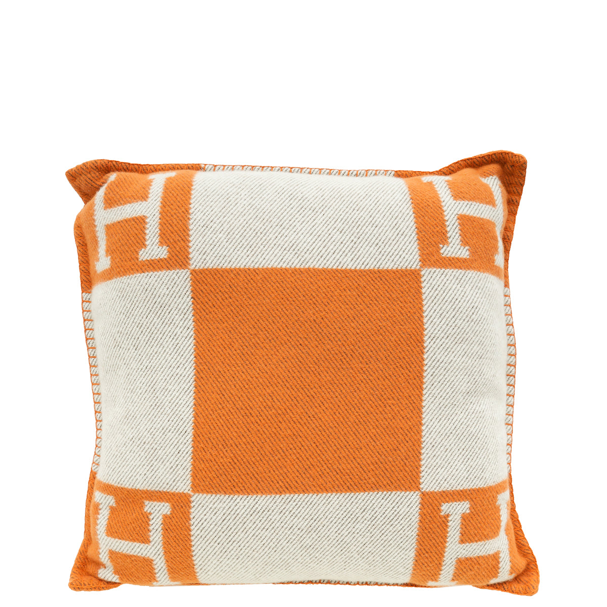 Hermes Bicolor Avalon Wool and Cashmere Pillow, Small Model