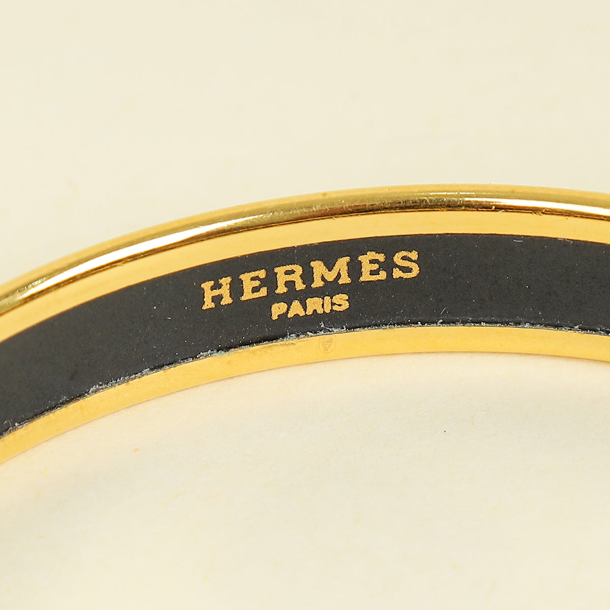 Hermes Yellow Narrow Cloisonne Enamel Bangle