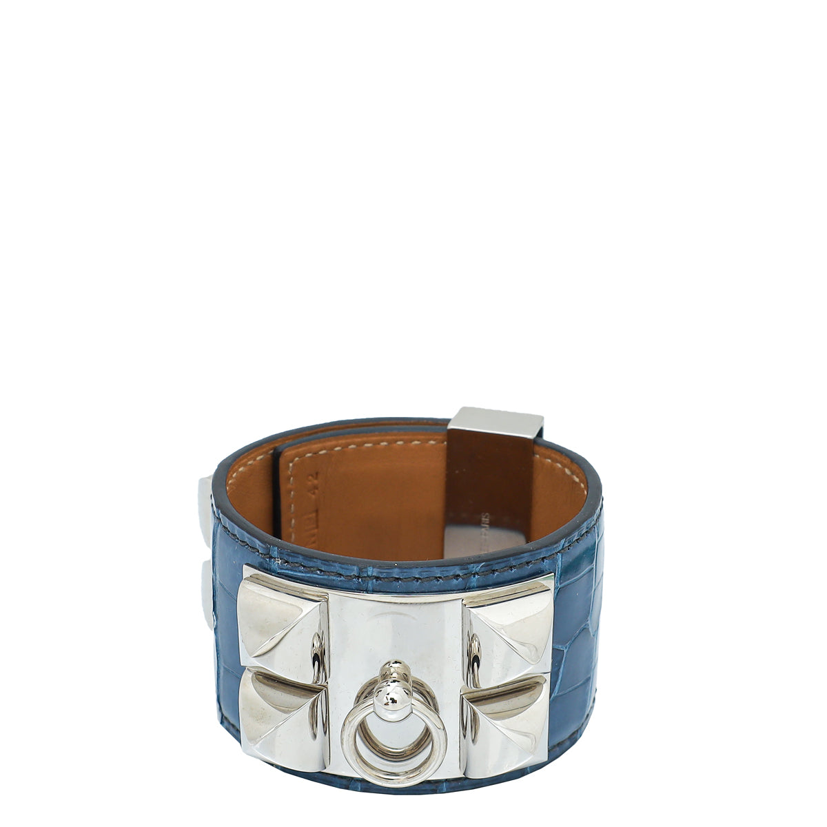Hermes Blue Alligator Matte Kelly Dog Small Bracelet-Hermes-THE CLOSET