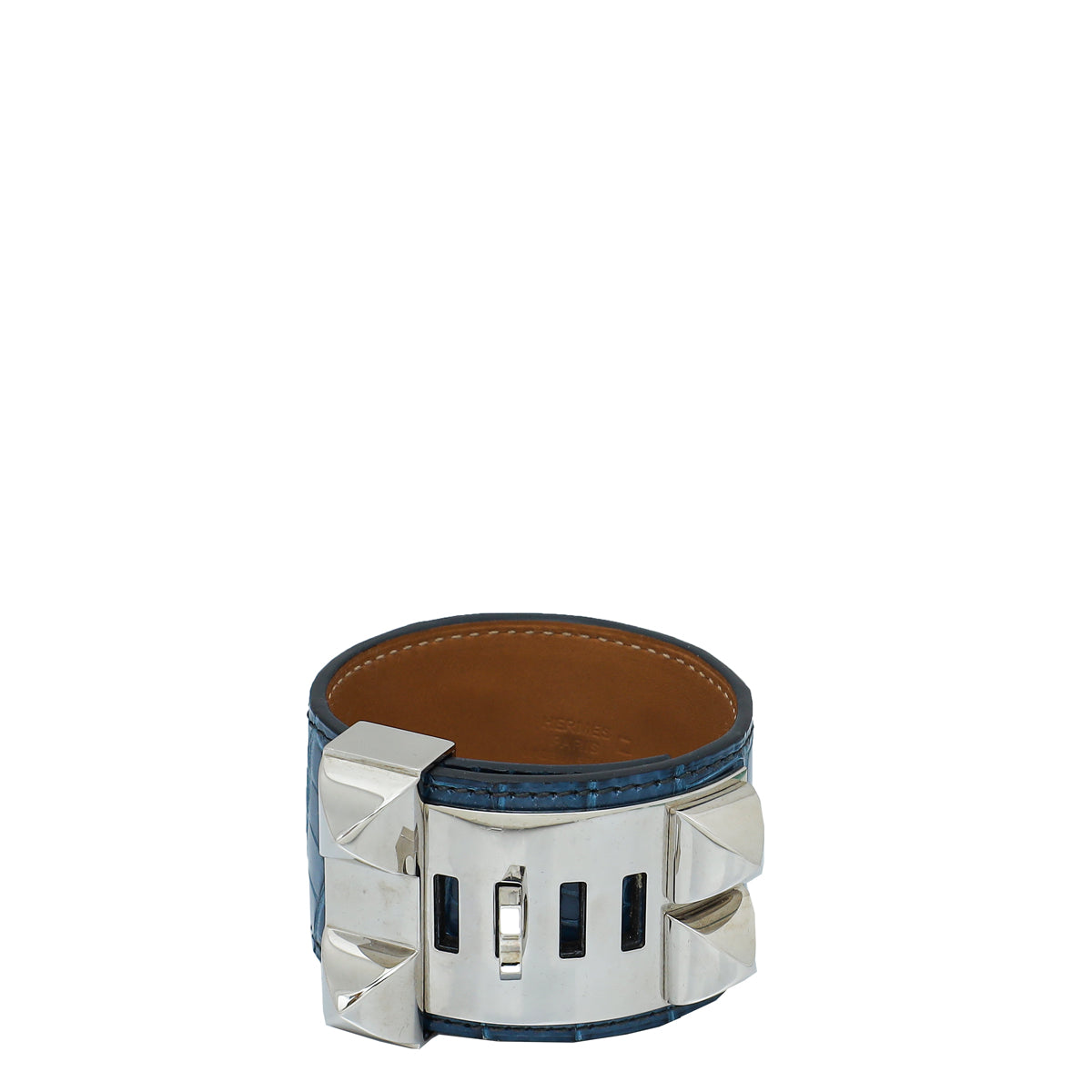 Hermes Blue Alligator Matte Kelly Dog Small Bracelet-Hermes-THE CLOSET