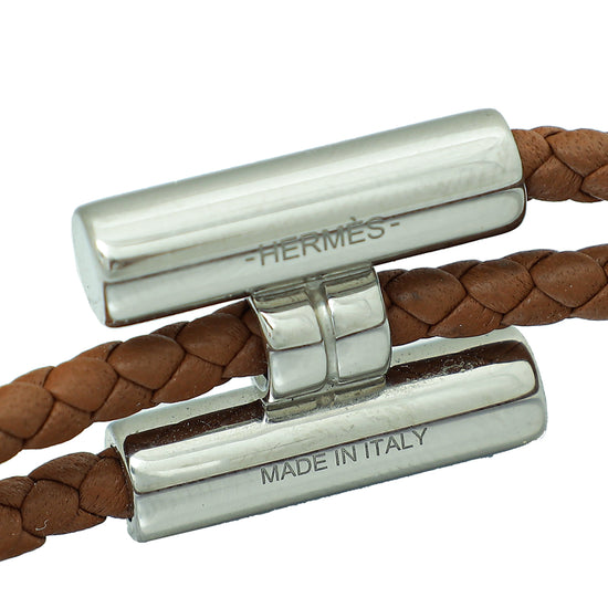 Hermes Gold Tournis Tresse Bracelet