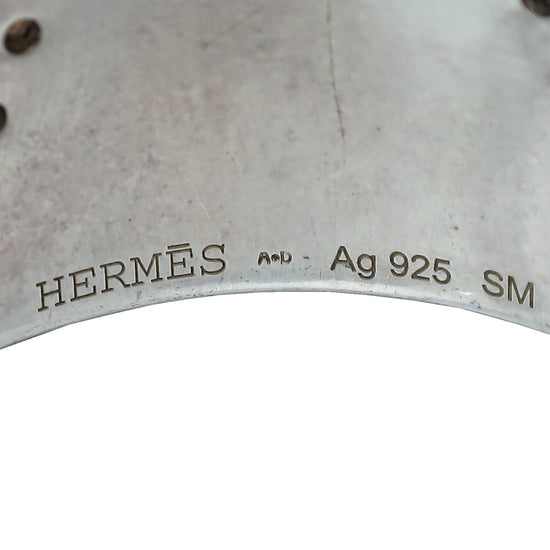 Hermes Sterling Silver Eclipse Small Bracelet