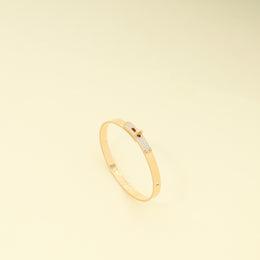 Hermes 18K Rose Gold Kelly Diamond Small Model Bracelet