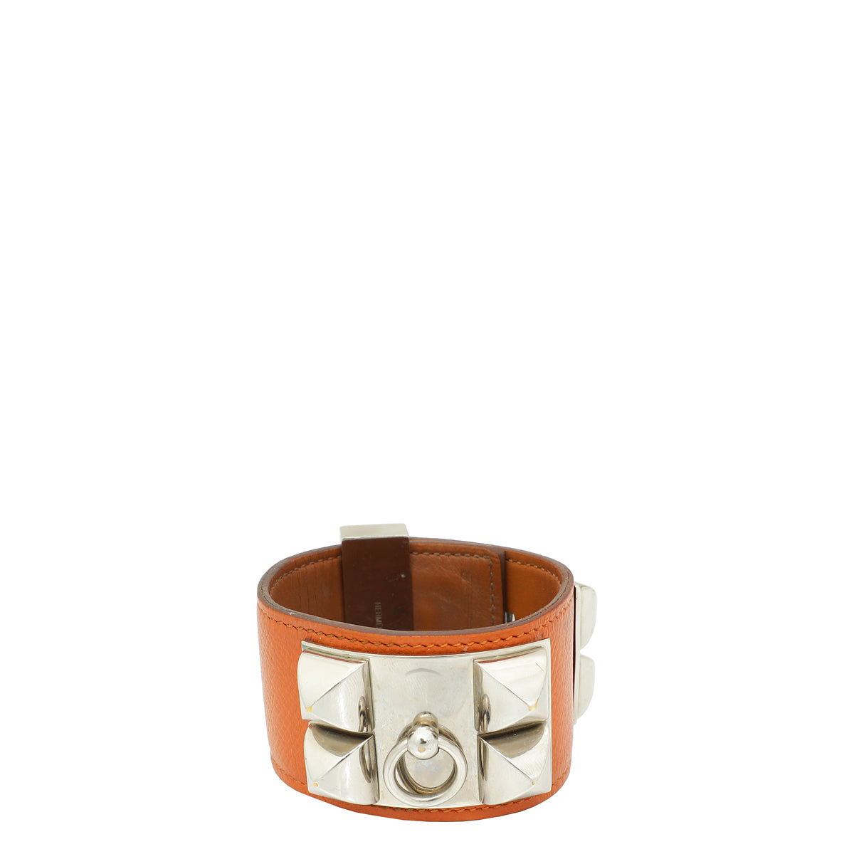 Hermes Orange Collier De Chien Bracelet