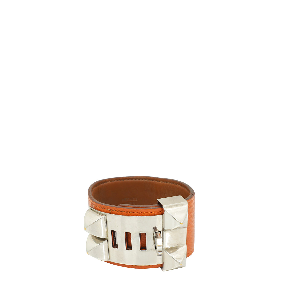 Hermes Orange Collier De Chien Bracelet