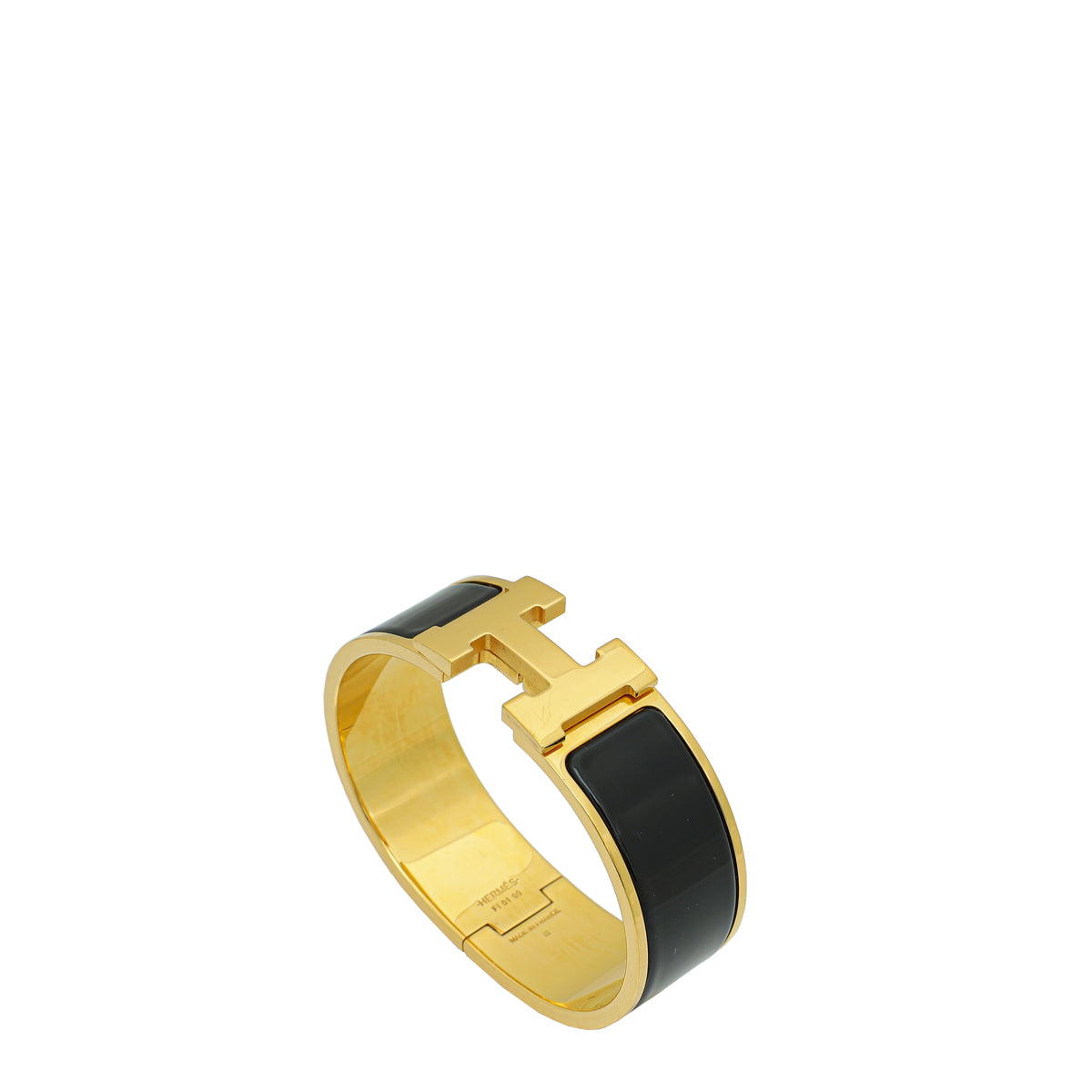 Hermes Noir Clic Clac H Bracelet-Hermes-THE CLOSET