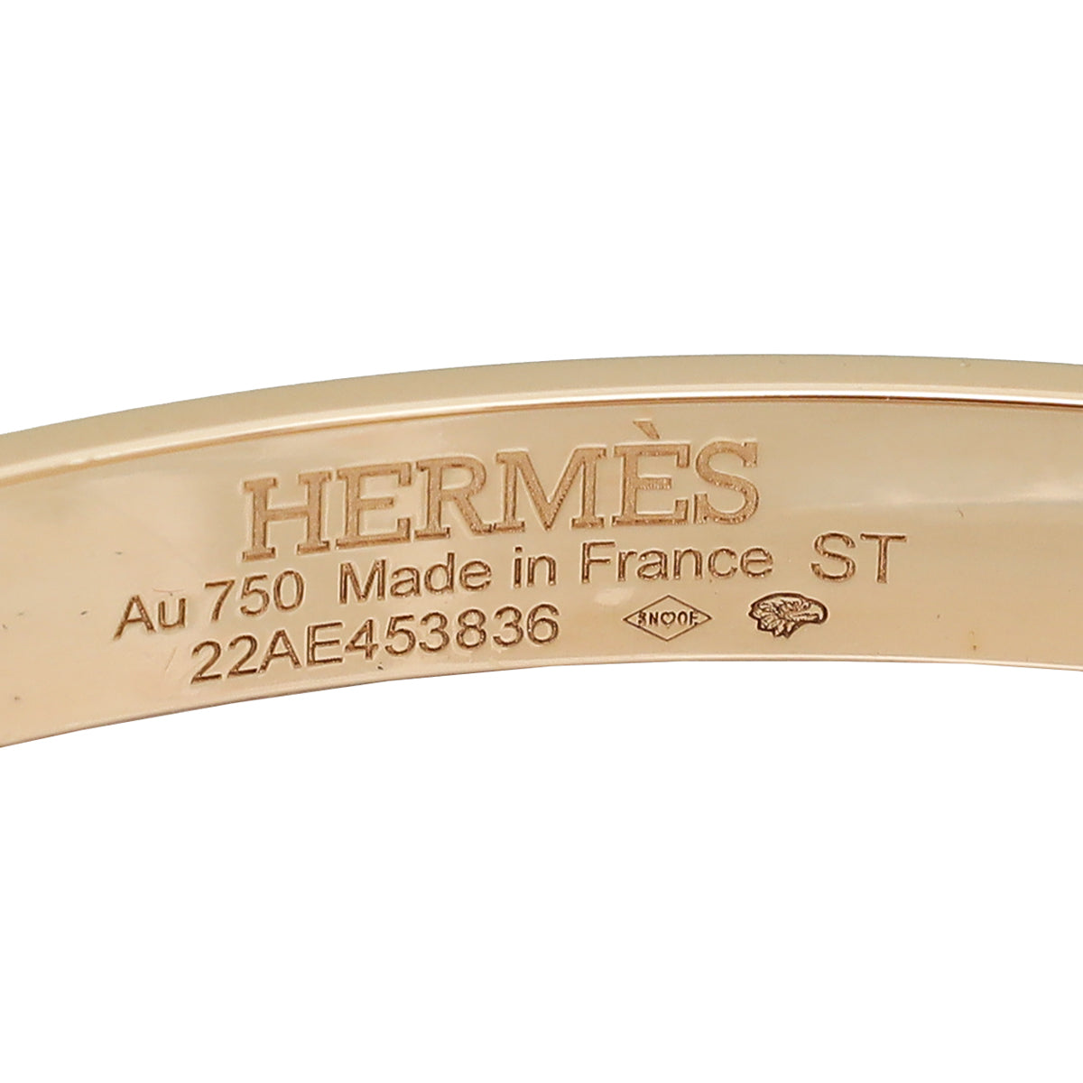 Hermes 18K Rose Gold 61 Diamond Kelly Small Model Bracelet