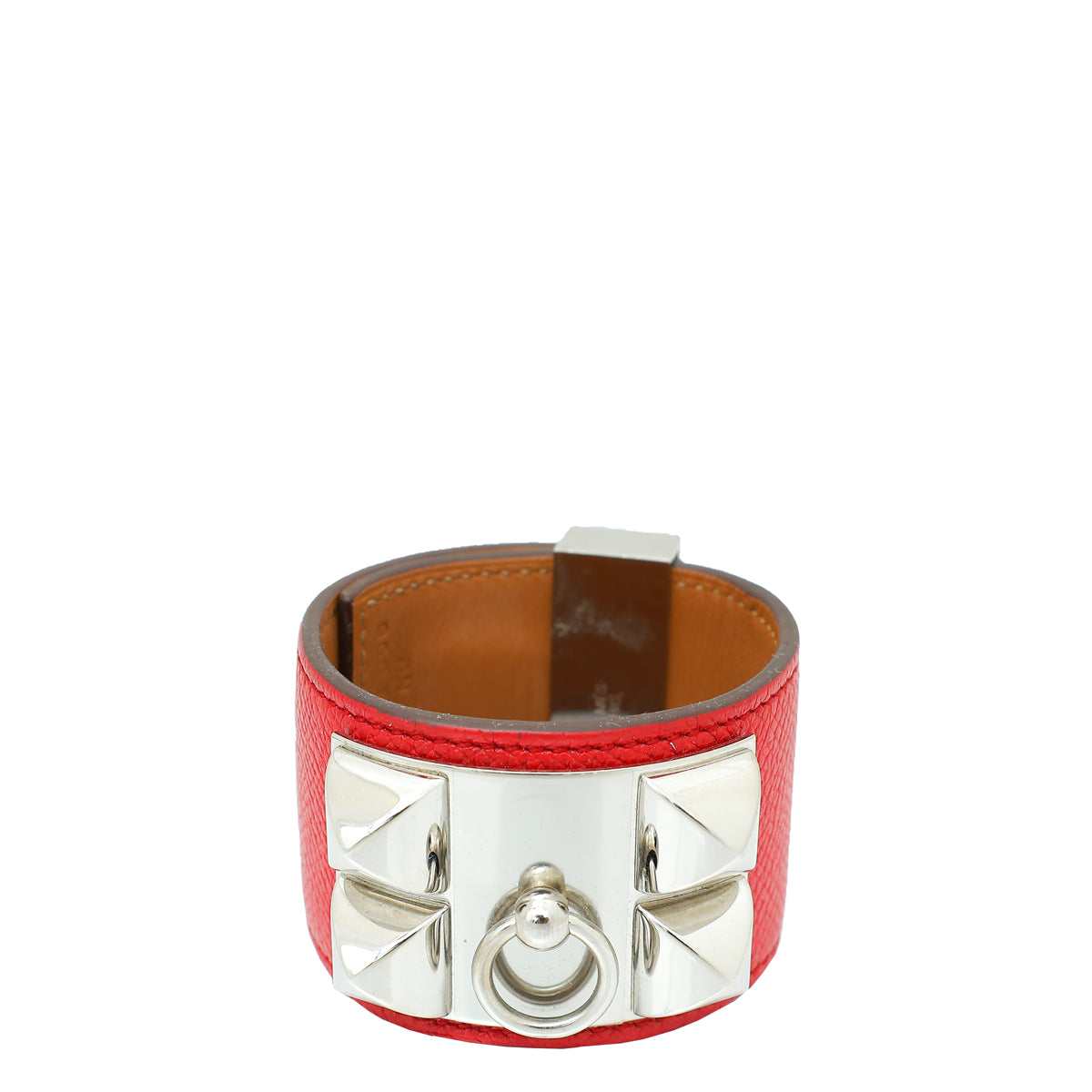 Hermes Rouge Collier De Chien Small Bracelet
