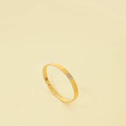 Hermes 18K Pink Gold Diamond H D'Ancre Small Model Bracelet