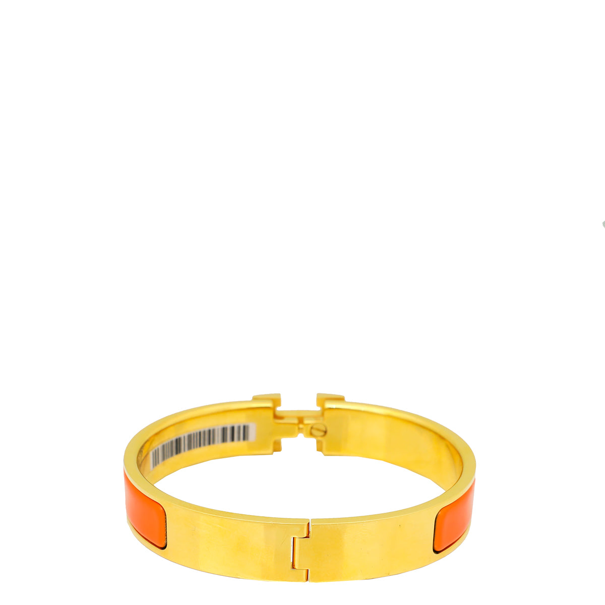 Hermes Orange Clic H Bracelet