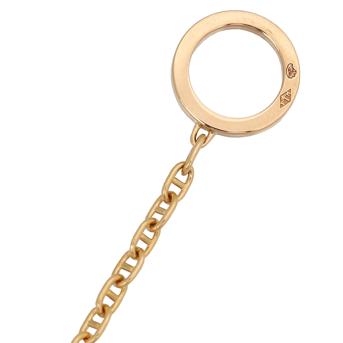 Hermes 18K Rose Gold Diamond Chaine D'ancre Contour Bracelet