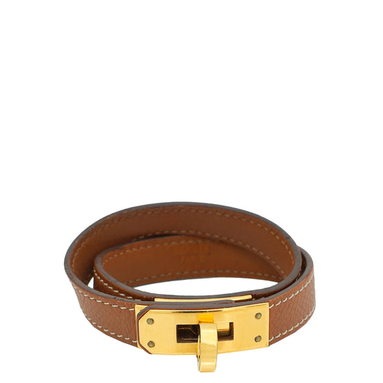 Hermes Gold Kelly Double Tour Bracelet