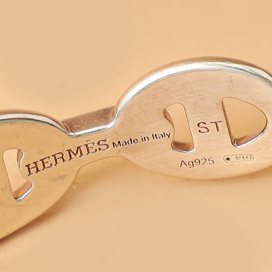 Hermes Sterling Silver Chaine d'ancre Enchainee Bracelet-Hermes-THE CLOSET
