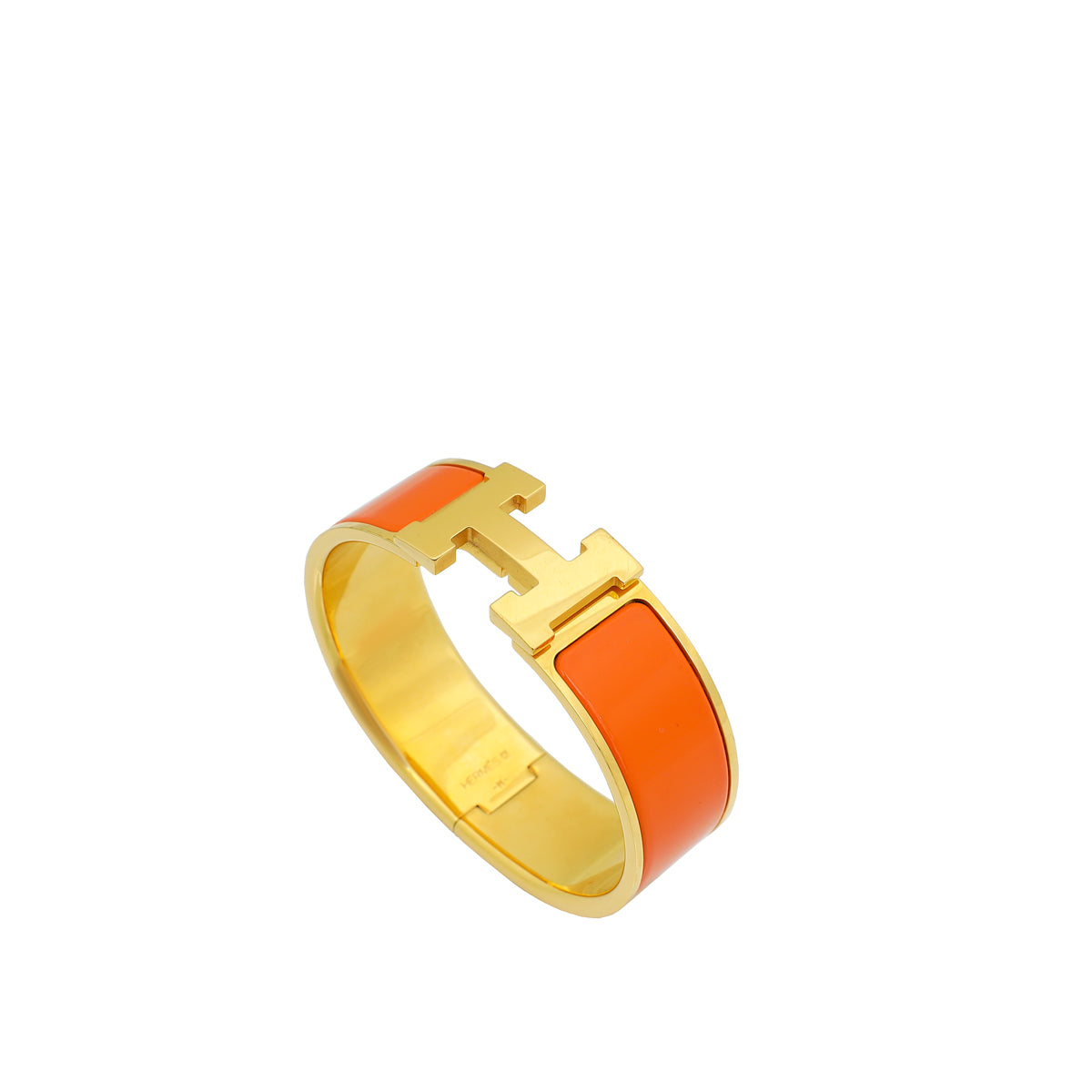 Hermes Orange Clic Clac GM Bracelet