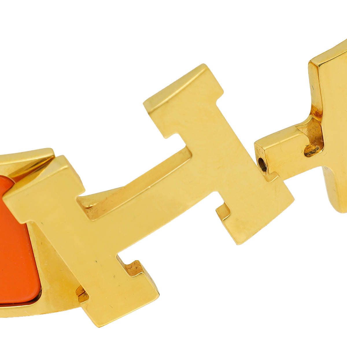 Hermes Orange Clic Clac GM Bracelet