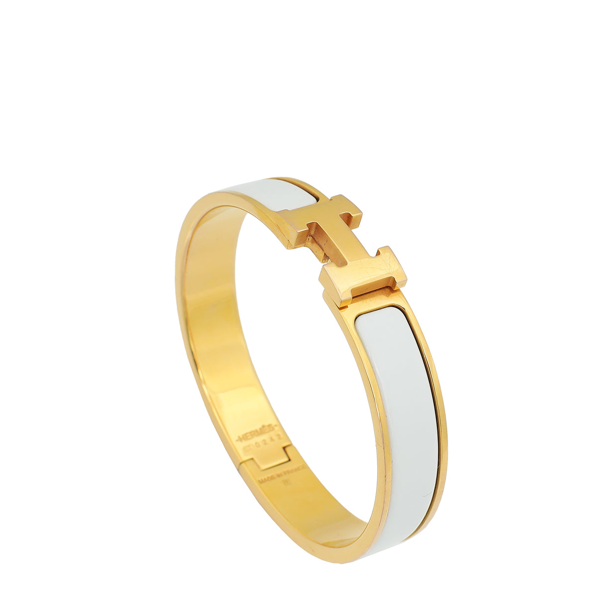 Hermes Blanc Clic H GM Bracelet-Hermes-THE CLOSET