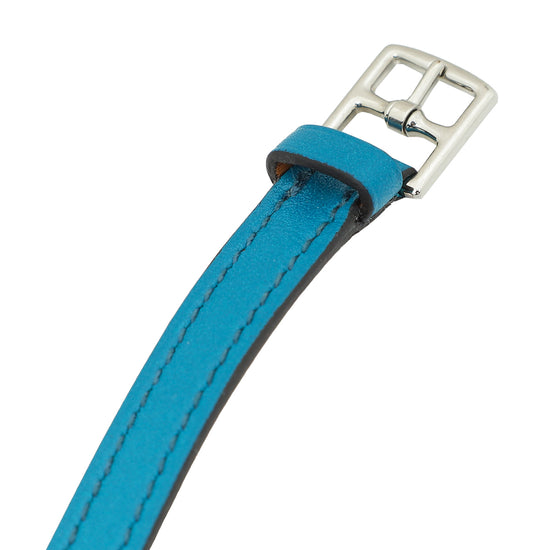 Hermes Blue Mini Etriviere 4 Tours Bracelet