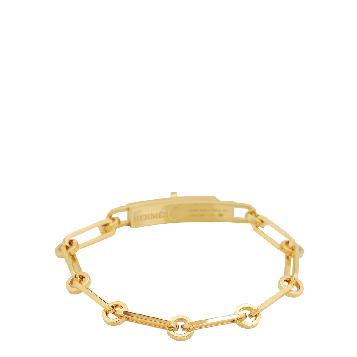 Hermes 18K Yellow Gold Kelly Chaine Diamond Small Model Bracelet-Hermes-THE CLOSET