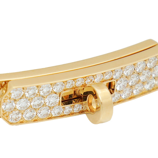 Load image into Gallery viewer, Hermes 18K Yellow Gold Kelly Chaine Diamond Small Model Bracelet
