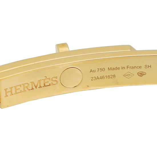 Load image into Gallery viewer, Hermes 18K Yellow Gold Kelly Chaine Diamond Small Model Bracelet
