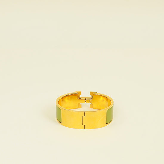 Hermes Green Clic Clac H Bracelet